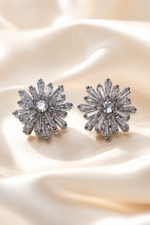 Crystal Starburst Stud Earrings