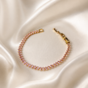 Pink Crystal Tennis Bracelet