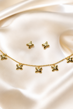 Celestial Flower Necklace & Earring Set