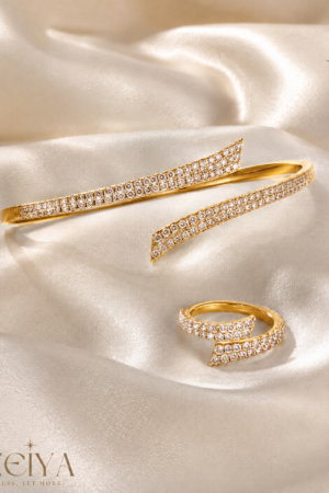 Pavé Wave Cuff & Ring Set