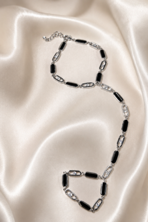 Silver-Tone Link Hand Chain Bracelet